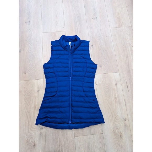 lululemon athletica Jackets & Blazers - Lululemon Pack It Down Again Vest Sz 2 Lazurite Blue Goose Down Full Zip Pockets